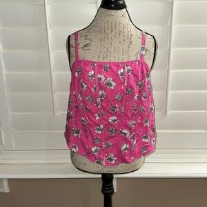 Torrid Challis Corset Crop Top Overlap Floral Gin Fizz